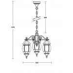 Люстра 3 рожка Oasis Light 83470S/3 Gb