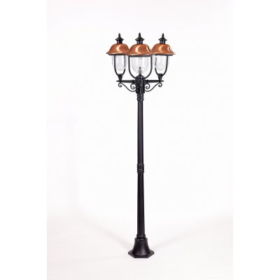 Светильник столб уличный 3 фонаря Oasis Light 84308cB Bl