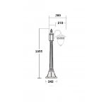 Светильник столб уличный 1 фонарь Oasis Light 87207L/18 Gb 