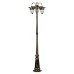 Светильник столб уличный 3 фонаря Oasis Light 87209LB/18 Gb