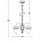 Люстра 3 рожка Oasis Light 87270L/18/3 Gb
