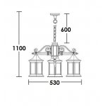 Люстра 3 рожка Oasis Light 89870S/3 Gb