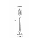 Светильник столб уличный 1 фонарь Oasis Light 89907S Bl