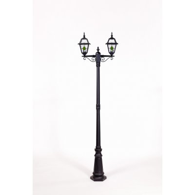 Светильник столб уличный 2 фонаря Oasis Light 91109A lgG Bl Светильник столб уличный 2 фонаря Oasis Light 91109A lgG Bl