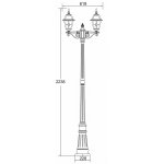 Светильник столб уличный 2 фонаря Oasis Light 91109A lgY Bl