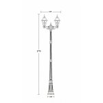 Светильник столб уличный 2 фонаря Oasis Light 91110A lgG 18 Bl