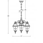 Люстра 3 рожка Oasis Light 91170/3 lgY Bl