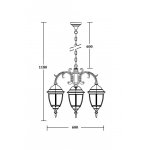 Люстра 3 рожка Oasis Light 91270S/3/16 Gb