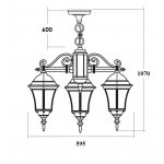 Люстра 3 рожка Oasis Light 91370S/3 Gb