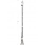 Светильник столб уличный 1 фонарь Oasis Light 91410 21 Bl