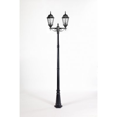Светильник столб уличный 2 фонаря Oasis Light 91410MA 18 Bl ромб