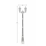 Светильник столб уличный 2 фонаря Oasis Light 91410MA 18 Bl ромб