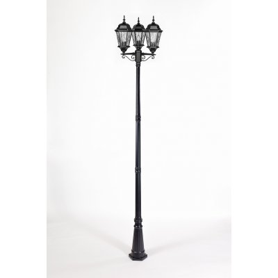 Светильник столб уличный 3 фонаря Oasis Light 91410MB 21 Bl ромб