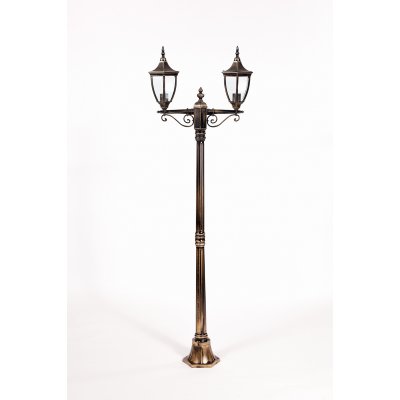 Светильник столб уличный 2 фонаря Oasis Light 91508A Gb