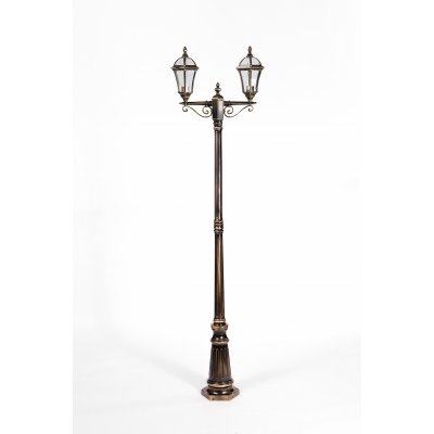 Светильник столб уличный 2 фонаря Oasis Light 95209SA Gb