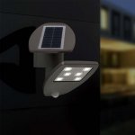 Светильник настенный на солнечной батарее с 1 поворотным модулем, датчиком движения и поворотной солнечной панелью Oasis Light P9011