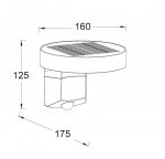 Светильник настенный на солнечной батарее с датчиком движения Oasis Light P9067-PIR