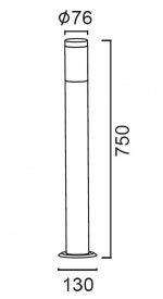 Светильник столб уличный Oasis Light ST0082-750