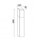 Светильник столб уличный Oasis Light ST031052-450