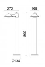 Светильник столб уличный Oasis Light W11876N3-800