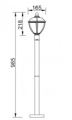 Светильник столб уличный Oasis Light W12603-990
