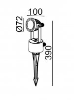 Прожектор ландшафтный на колышке Oasis Light W12636
