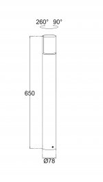 Светильник столб уличный Oasis Light W1981-650