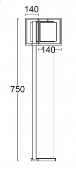 Светильник столб уличный Oasis Light W1992-750
