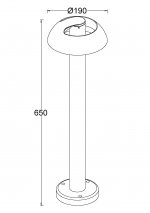 Светильник столб уличный Oasis Light W2252S-650