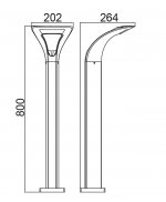 Светильник столб уличный Oasis Light W2522S-800