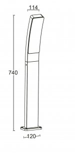 Светильник столб уличный Oasis Light W2889-740 