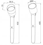 Прожектор ландшафтный на колышке Oasis Light W6092-SP-3K