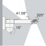 Светильник настенный 2 поворотных модуля с датчиком движения/освещенности Oasis Light W6144S-2-PIR