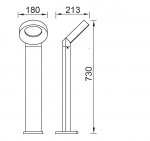 Светильник столб уличный Oasis Light W6164S-730