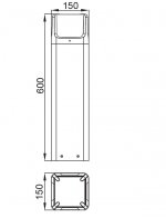 Светильник столб уличный Oasis Light W6167-600