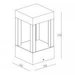 Светильник столб уличный Oasis Light W61848-200
