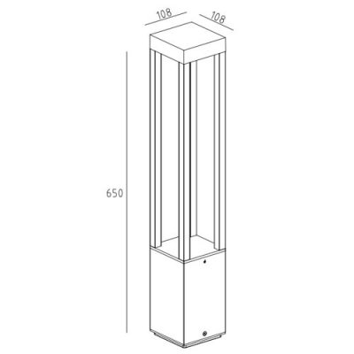 Светильник столб уличный Oasis Light W61848-650