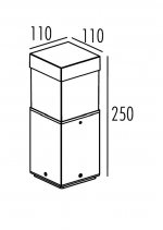 Светильник столб уличный Oasis Light W61852-250