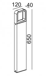 Светильник столб уличный Oasis Light W61865-650