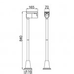 Светильник столб уличный Oasis Light W6191-840
