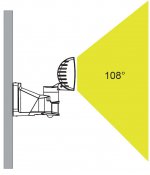 Прожектор настенный-потолочный с 1 поворотными модулями, датчиком движения/освещенности Oasis Light W6295