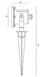 Светильник наземный с колышком Oasis Light W77165