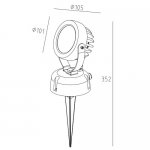 Прожектор ландшафтный на колышке Oasis Light W77169