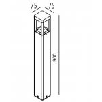 Светильник столб уличный Oasis Light W61846-900 Bl