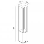 Светильник столб уличный Oasis Light W61848-900 R