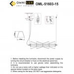 Люстра подвесная Omnilux OML-51603-15 Sogna
