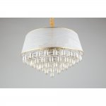 Люстра подвесная хрустальная с абажуром Omnilux OML-71803-08 Pineto