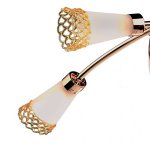 Плафон стекло белый+янтарный Odeon Light к артикулу 1805 Coli G9 резьба