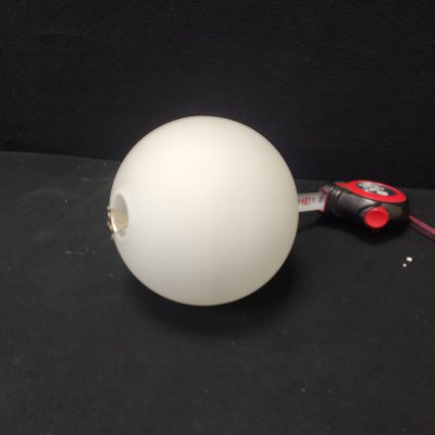 Плафон с двумя отверстиями 30мм диаметром 150мм матовый белый стекло