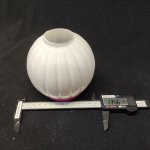 Плафон стекло с розовой каемкой 135*115мм Е27 (44мм посадка) Colosseo 71618